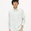 Arbetsskjorta i Stone Bleach Chambray Arbetsskjorta i Stone Bleach Chambray