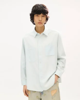 Arbetsskjorta i Stone Bleach Chambray