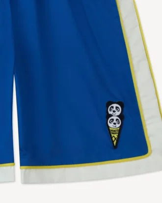 Bermudashorts med broderi ”Happy Sweet” i bomullssatin