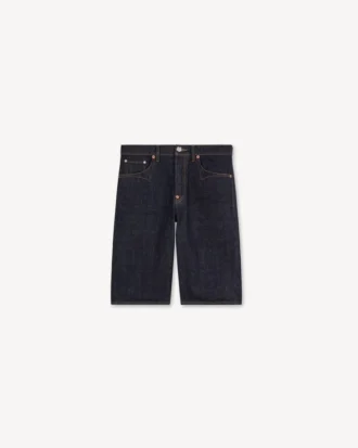 Bermudashorts med låg midja i japansk denim