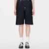 Bermudashorts med låg midja i japansk denim Bermudashorts med låg midja i japansk denim