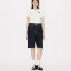 Bermudashorts med låg midja i japansk denim Bermudashorts med låg midja i japansk denim