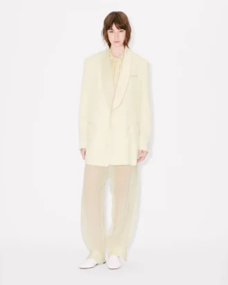Blazer med sjalkrage i ny ull