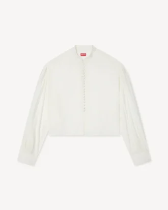 Blus i blandad siden