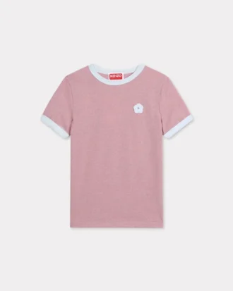 ’Boke Flower 2.0’ broderad figursydd T-shirt i bomull