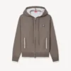 ’Boke Flower 2.0’ broderad hoodie med dragkedja i bomull och ull