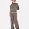’Boke Flower 2.0’ broderad hoodie med dragkedja i bomull och ull