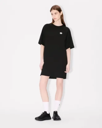 ’Boke Flower 2.0’ broderad oversized T-shirtklänning i bomull