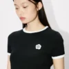 Boke Flower 2.0′ broderad ribbad T-shirt Boke Flower 2.0′ broderad ribbad T-shirt