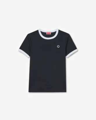 ’Boke Flower 2.0’ broderad T-shirt i bomull