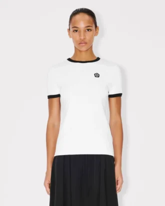 ’Boke Flower 2.0’ broderad T-shirt i bomull