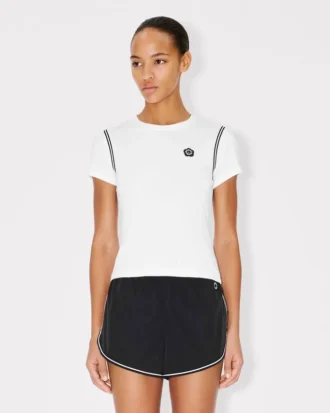 ’Boke Flower 2.0’ broderad T-shirt i bomull