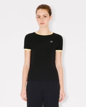 ’Boke Flower 2.0’ broderad T-shirt i bomull