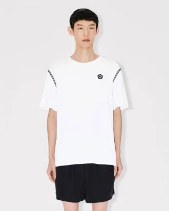 ’Boke Flower 2.0’ broderad T-shirt i bomull