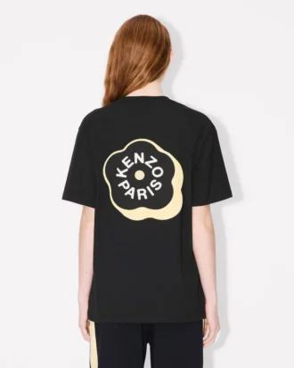 ’Boke Flower 2.0’ broderad T-shirt i bomull med lös passform