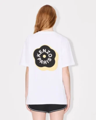 ’Boke Flower 2.0’ broderad T-shirt i bomull med lös passform