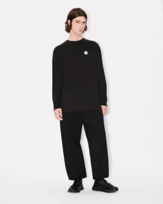 ’Boke Flower 2.0’ broderade raka joggingbyxor i bomull