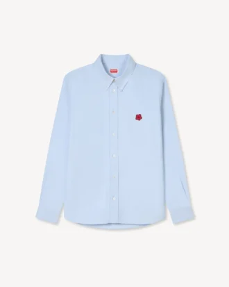 ”Boke Flower” broderad casualskjorta i bomulls-oxford