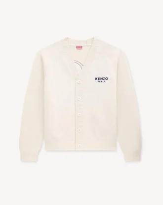 Boke Flower-broderad kofta i ull