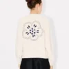 Boke Flower-broderad kofta i ull