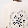 Boke Flower-broderad kofta i ull