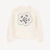 Boke Flower-broderad kofta i ull