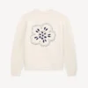 Boke Flower-broderad kofta i ull