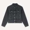 Boke Flower-broderad truckerjacka i japansk denim Boke Flower-broderad truckerjacka i japansk denim