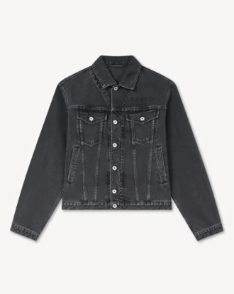 Boke Flower-broderad truckerjacka i japansk denim