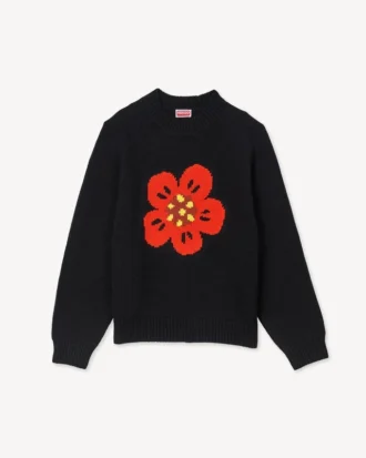 ’Boke Flower’ tröja i bomullsull
