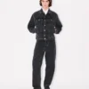 Boke Flower-broderad truckerjacka i japansk denim Boke Flower-broderad truckerjacka i japansk denim