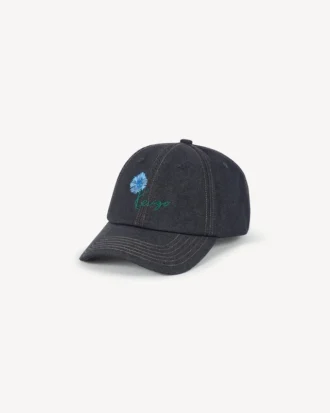 Brodad keps ”Kenzo Tulip” i denimliknande twill
