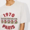 Brodad, lös T-shirt i bomull med ”Kenzo Wild Tiger”