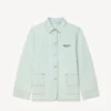 Broderad arbetsjacka i japansk denim med ”Boke Flower”-motiv Broderad arbetsjacka i japansk denim med ”Boke Flower”-motiv