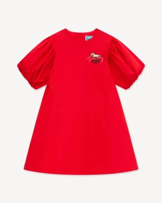 Broderad klänning ”Lunar New Year” i poplin