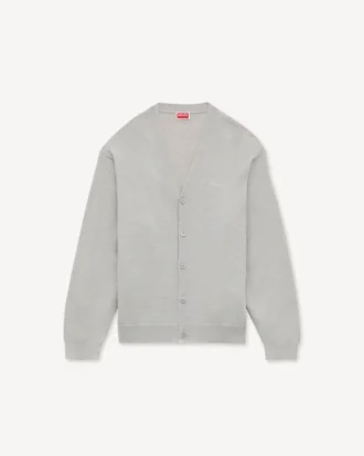 Broderad kofta i merinoull med ”Kenzo Signature”-signatur