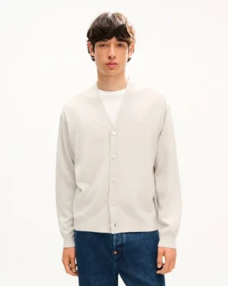 Broderad kofta i merinoull med ”Kenzo Signature”-signatur