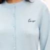 Broderad kofta i merinoull med ”Kenzo Signature”-signatur Broderad kofta i merinoull med ”Kenzo Signature”-signatur