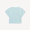 Broderad kort T-shirt i bomull med ”Kenzo Signature”