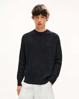 Broderad stickad tröja med ”Kenzo Signature”