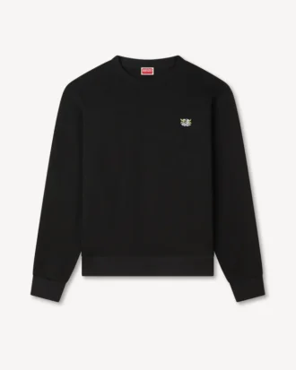 Broderad sweatshirt i bomull med ”Kenzo Wild Tiger”