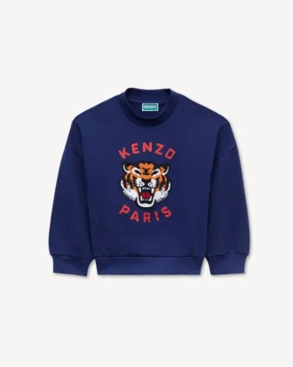 Broderad sweatshirt i frotté