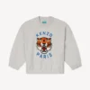 Broderad sweatshirt i frotté