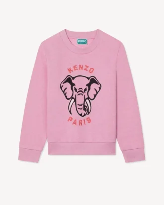 Broderad sweatshirt i frotté