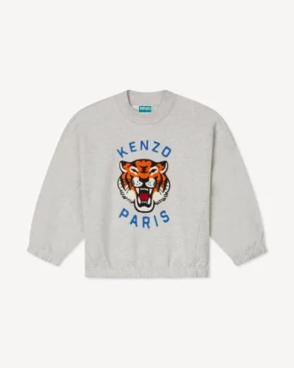 Broderad sweatshirt i frotté