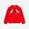 Broderad sweatshirt i frotté med motivet ”Lunar New Year”