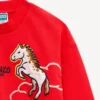 Broderad sweatshirt i frotté med motivet ”Lunar New Year”