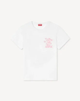 Broderad T-shirt i bomull med ”Kenzo Cartoon” Broderad T-shirt i bomull med ”Kenzo Cartoon”