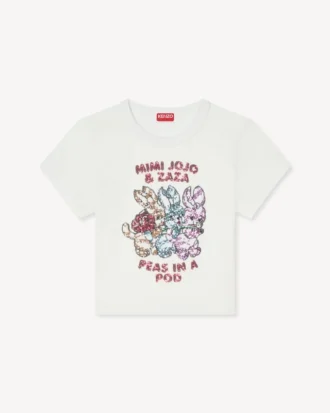 Broderad T-shirt i bomull med ”Kenzo Cartoon” Broderad T-shirt i bomull med ”Kenzo Cartoon”