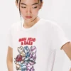 Broderad T-shirt i bomull med ”Kenzo Cartoon” Broderad T-shirt i bomull med ”Kenzo Cartoon”
